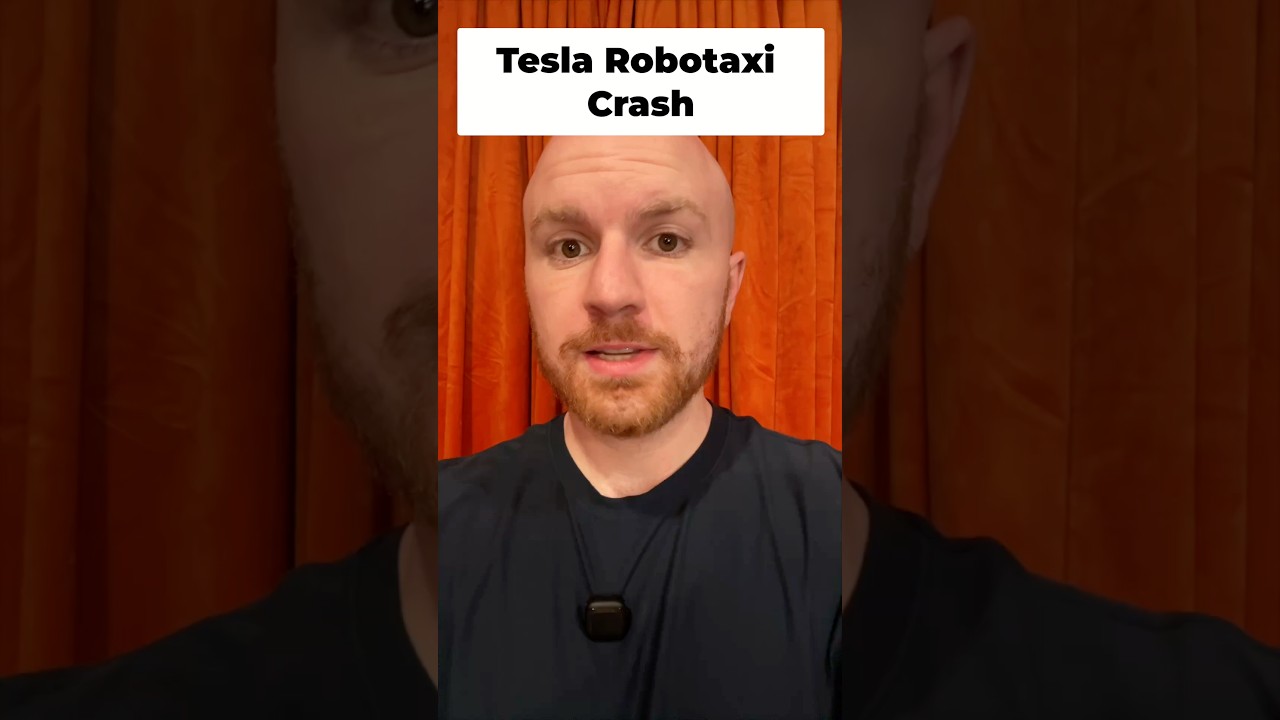 Роботакси Tesla попало в аварию, но машина была не на автопилоте #Tesla #Robotaxi #FSD