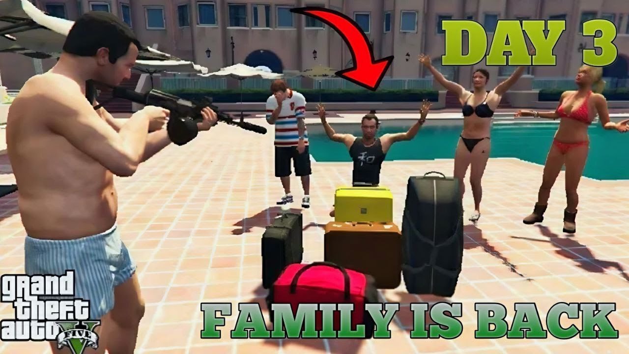 GTA 5 Day 3 | Michael’s Family Returns Home Safely 🏠❤️