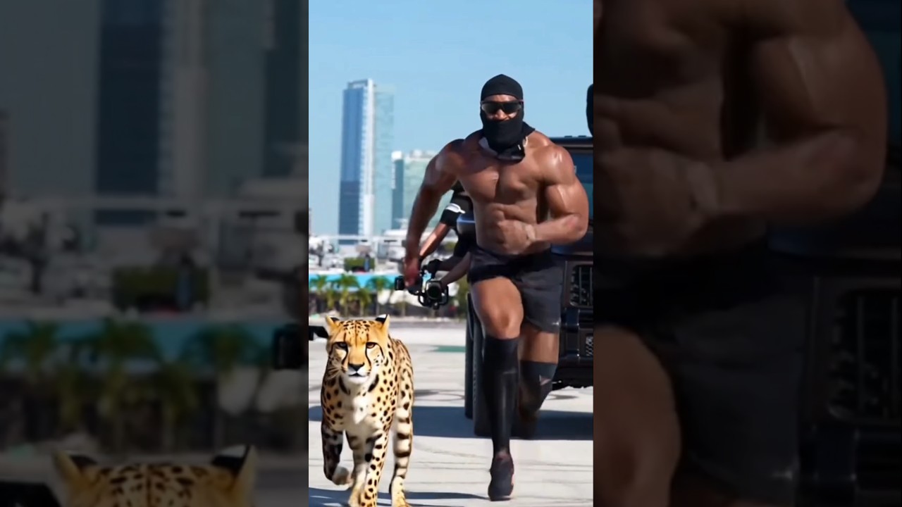 ماذا يحدث اذا واجه الفهد الانسان وجه لوجه شي غريب 😱