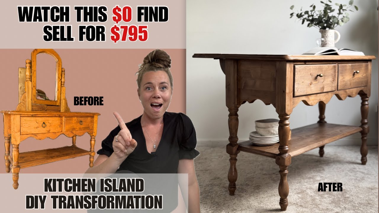 DIY KITCHEN ISLAND ON A BUDGET!