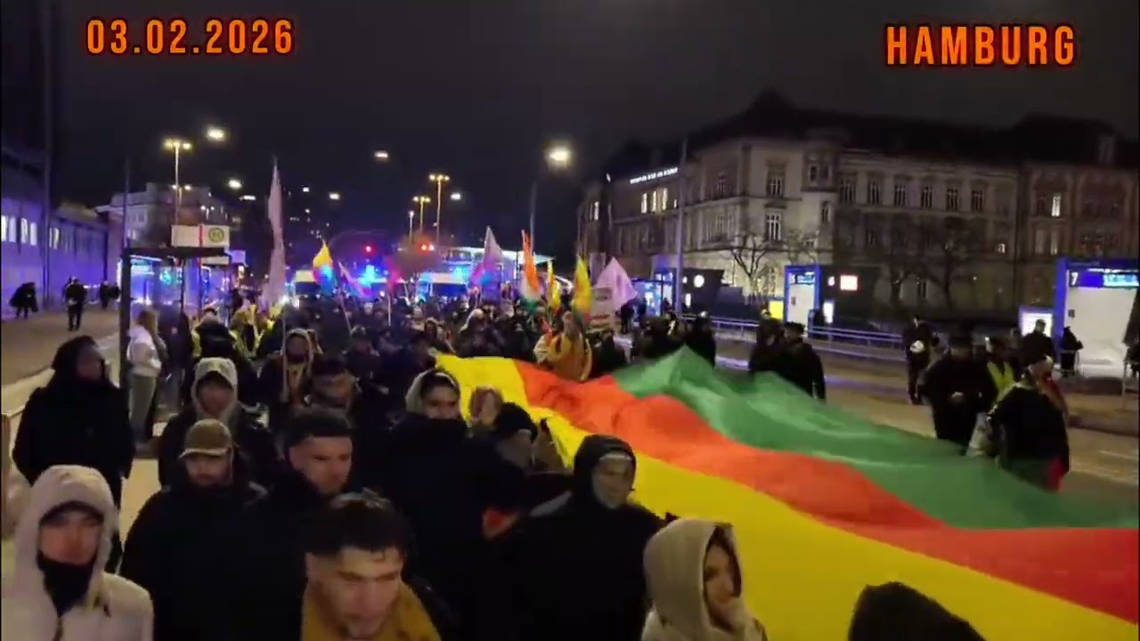 HamburgWith KurdistanOur voice knows no borders ✌️Rojhelat and Rojava. 03.02.2026 