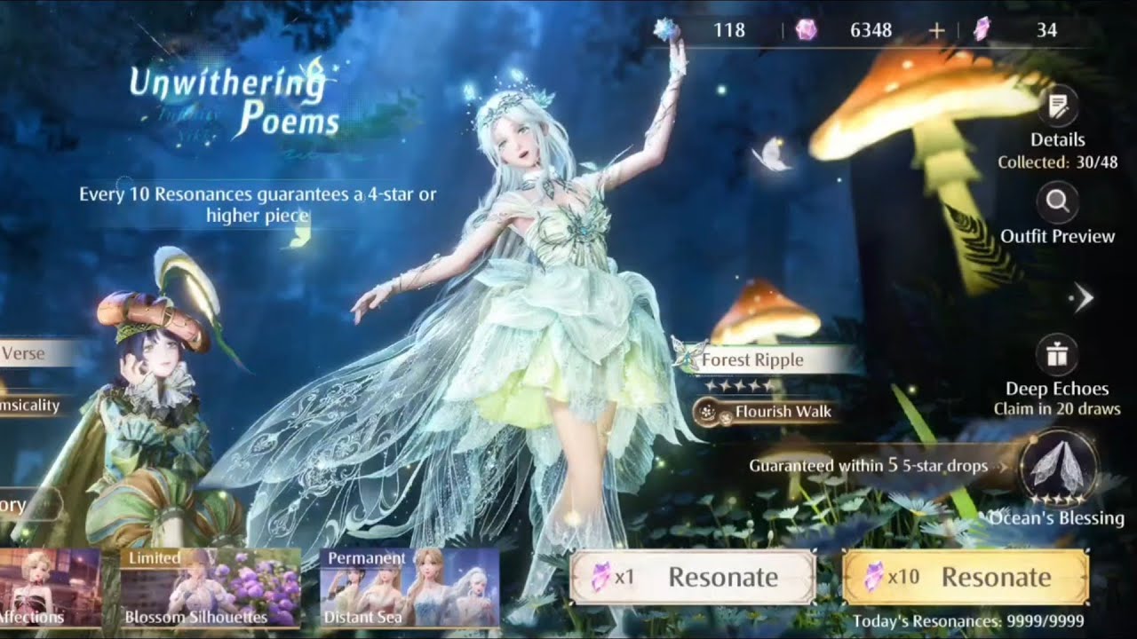 Infinity Nikki Forest Ripple Pulling Compilation + 1st Evolution