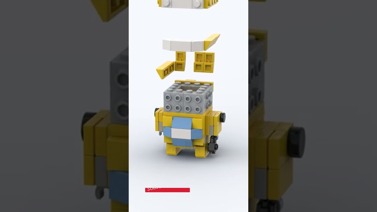LEGO Bumblebee Brickheadz Transformer G1 Building Animation #shorts #legomech