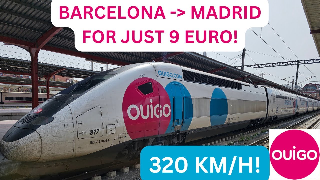 TRIP REPORT | OUIGO'S HIGH-SPEED TRAIN WITH 320KM/H FOR JUST 9 EURO | BARCELONA TO MADRID | REVIEW.