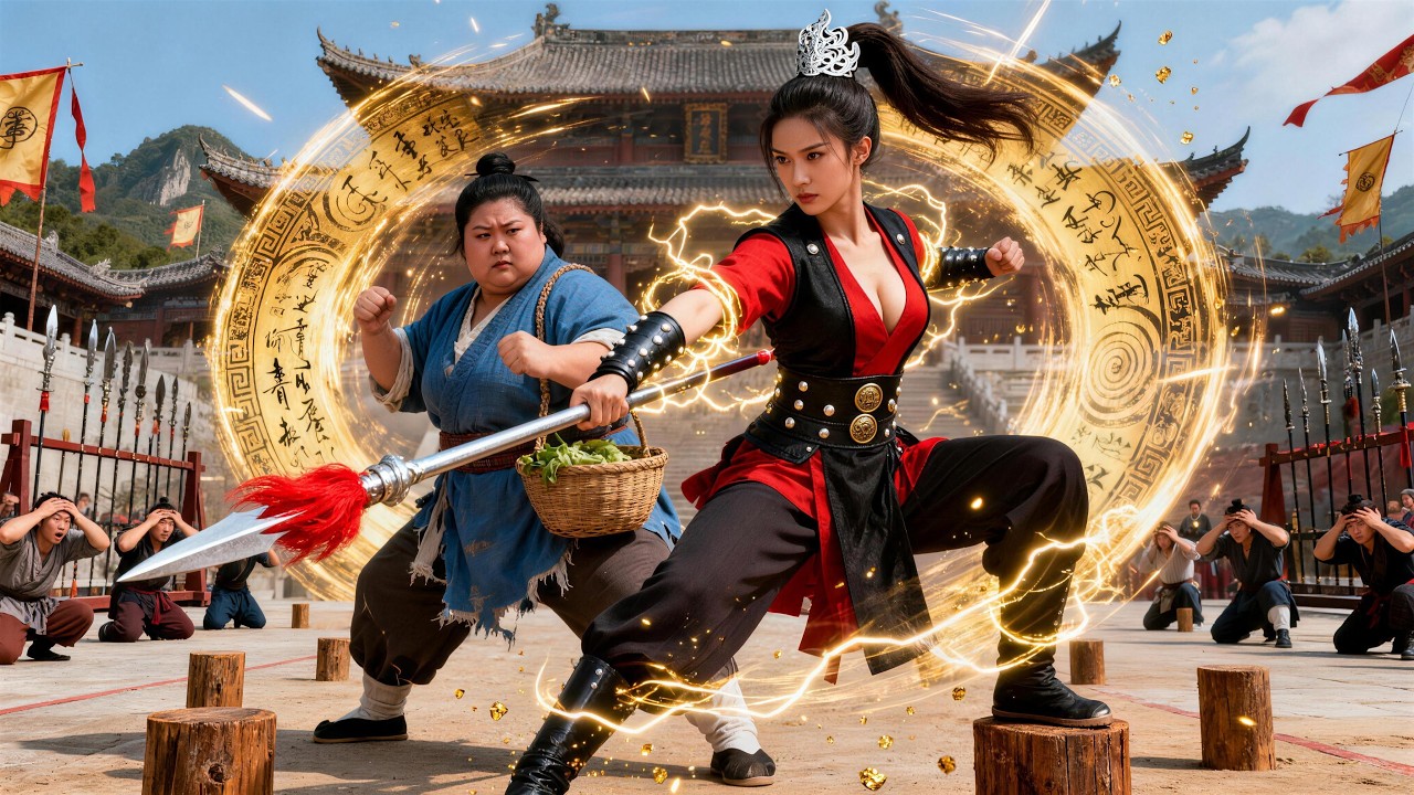 1000斤重的胖妞引爆內力竟成千年來最強高手！原本愛答不理的武林盟主主動送上門求寵，反派們瑟瑟發抖紛紛認主！#kungfu #逆襲