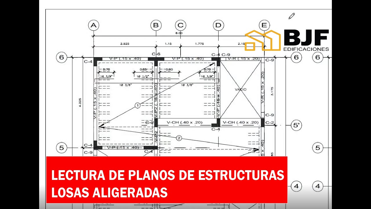 Aprende a leer planos Estructurales Losa Aligerada