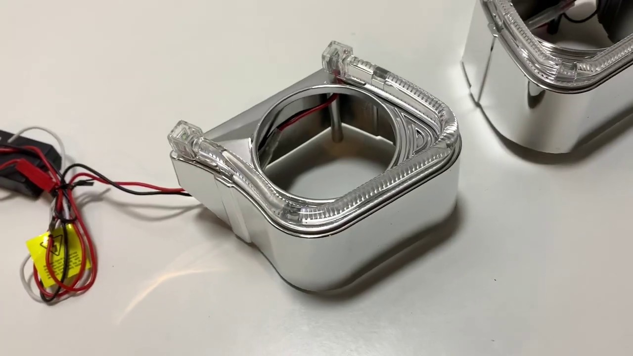 Maskownice soczewek osłony chromowane mini h1 led dzienne + post&oacute;j VW