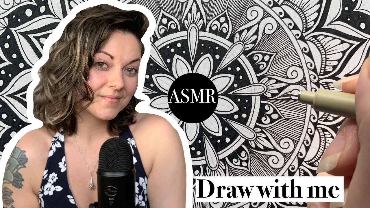 ASMR • Mandala Drawing • Whispered Rambles • Bird Sounds