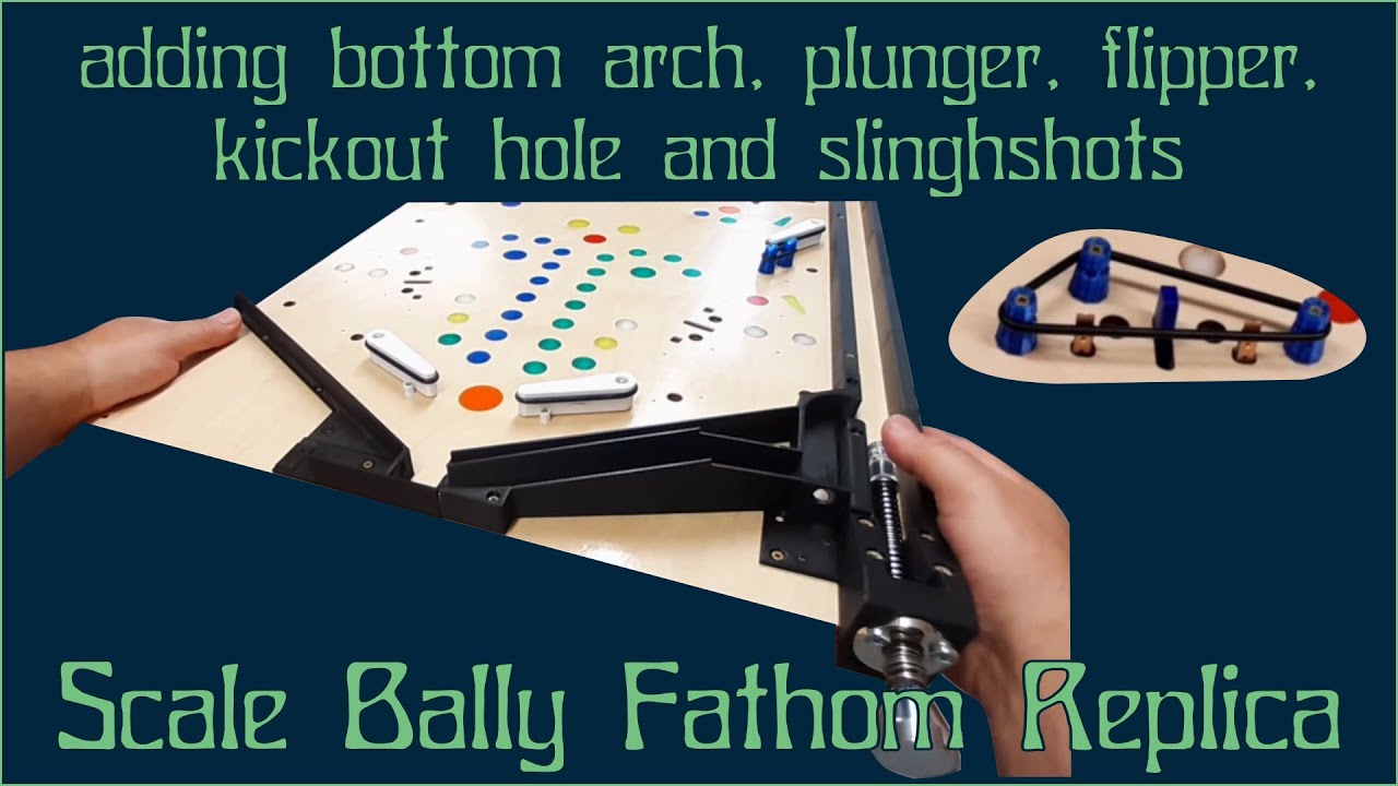 DIY Pinball  - Part 3 - Bally Fathom Replica - Flippers, Slighshot & kickout Hole