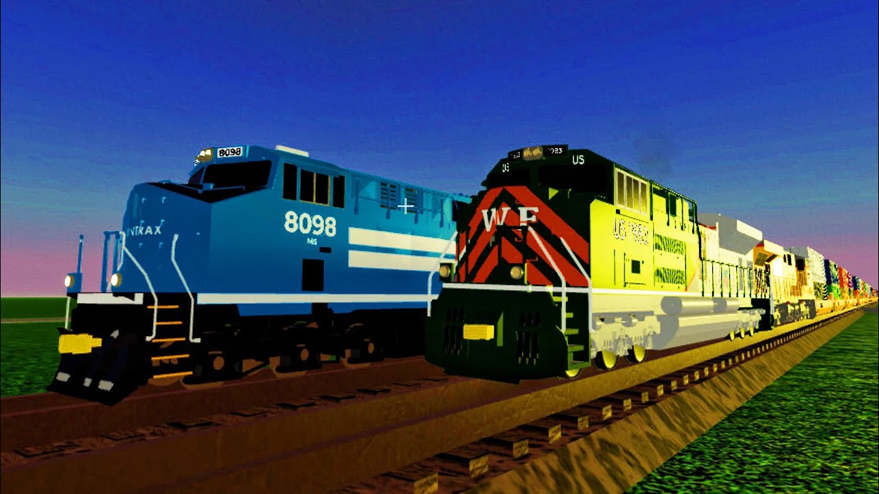 Heritage Units lead FAST full length freight trains in Roblox Ro Scale Sandbox!