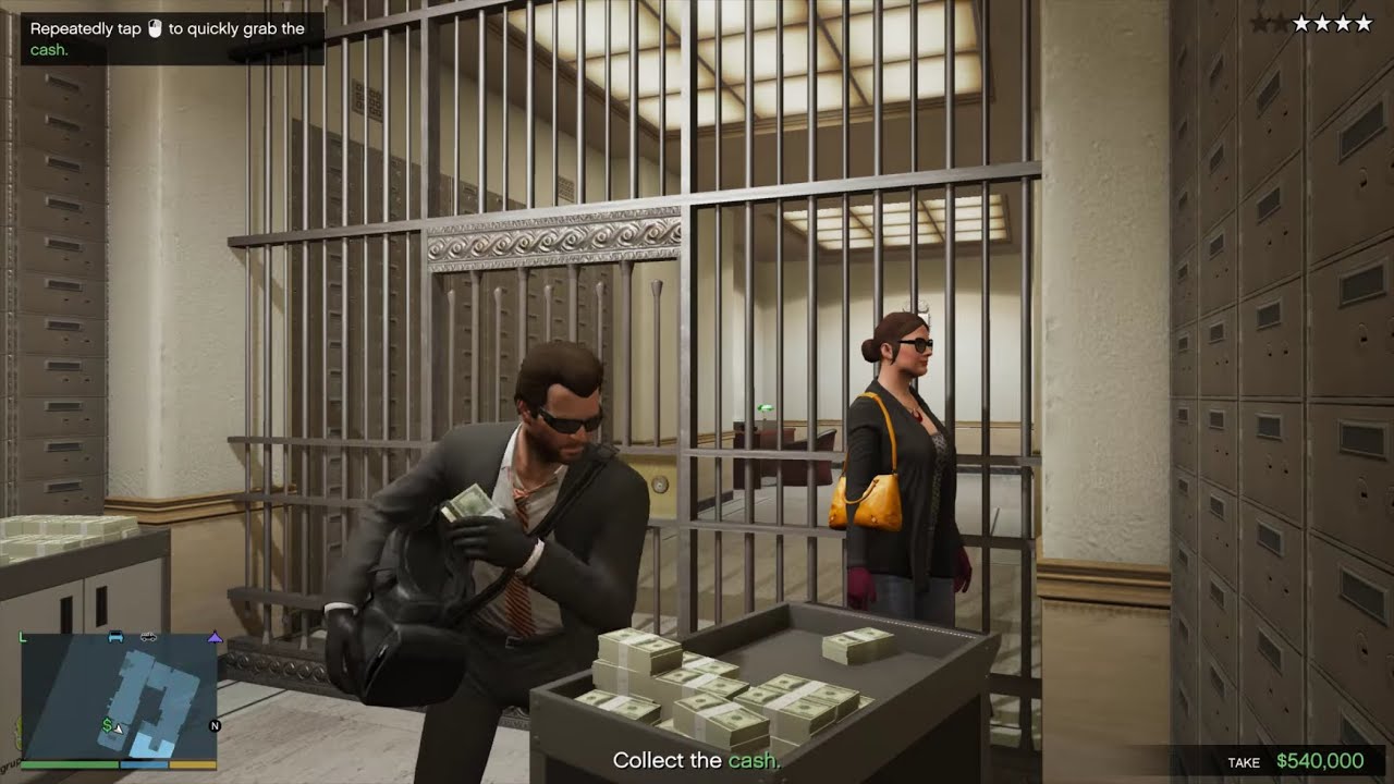 GTA 5 - Michael & Amanda Bank Heist (Pacific Standard) + Ten Star Escape