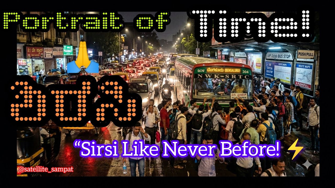 Sirsi Bus Stand | Road Traffic |⚡ Sirsi Jatra Vibes #sirsi #marikambajatre #travelkarnataka #night 