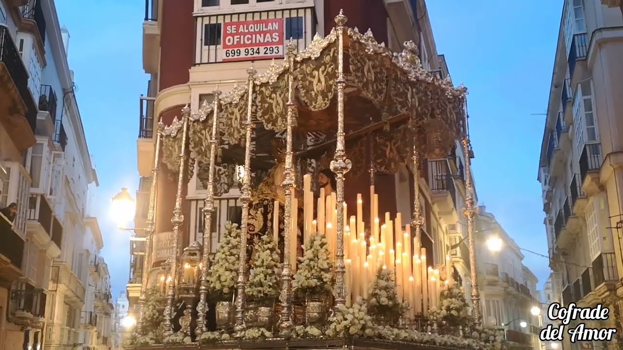 Angustias (Ecce Homo), salida y Ancha, Martes Santo Cádiz 2024