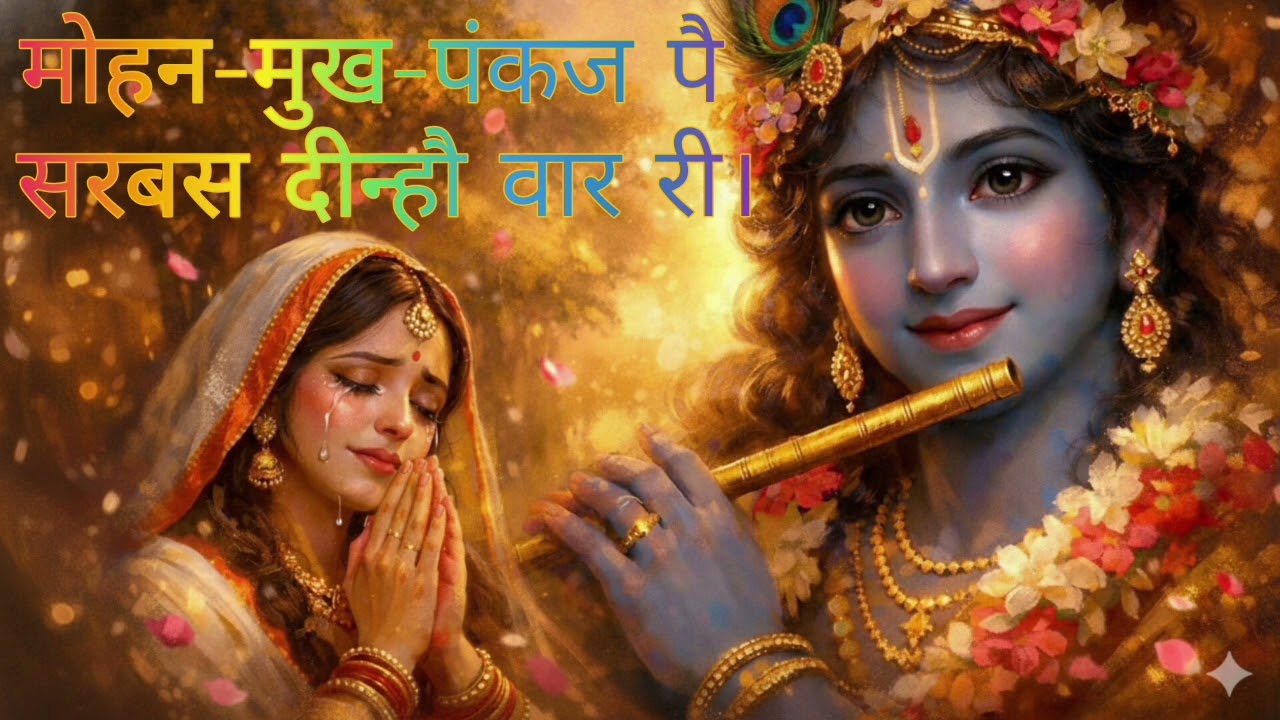 मोहन-मुख-पंकज पै सरबस दीन्हौ वार री ॥#newkrishnabhajan  #devotionalsong 