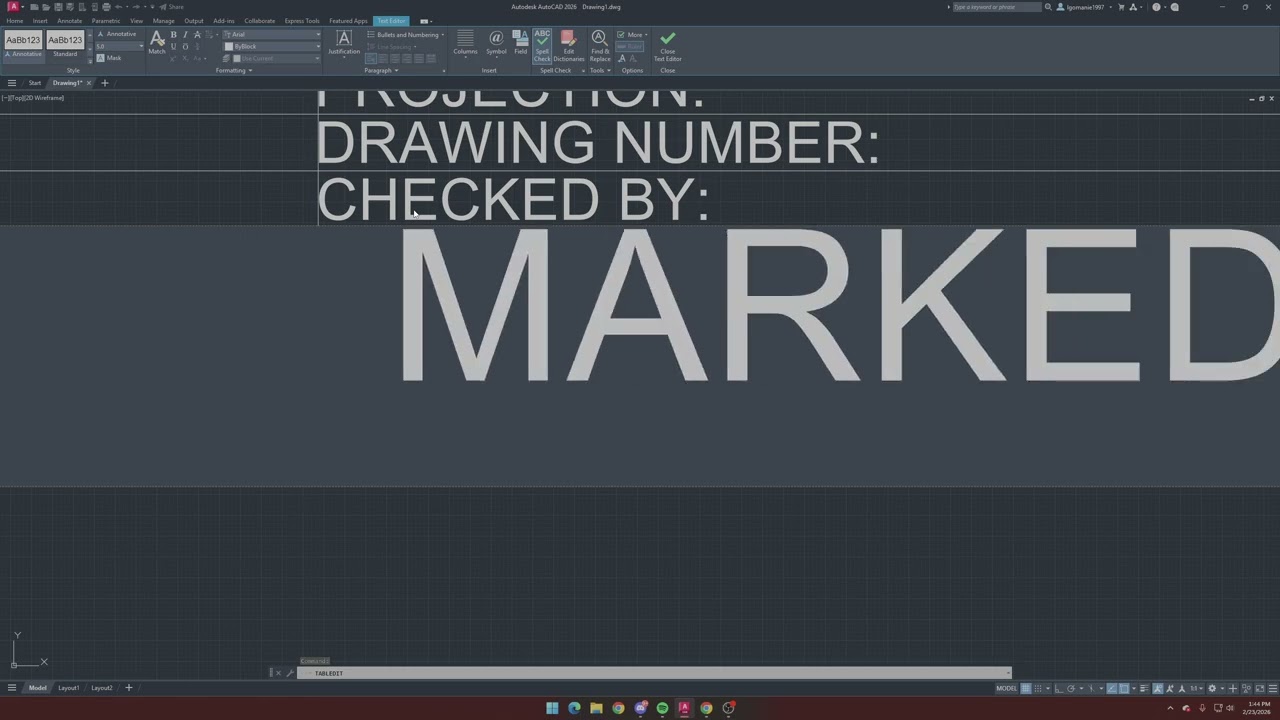 Preparation of Drawing Sheet