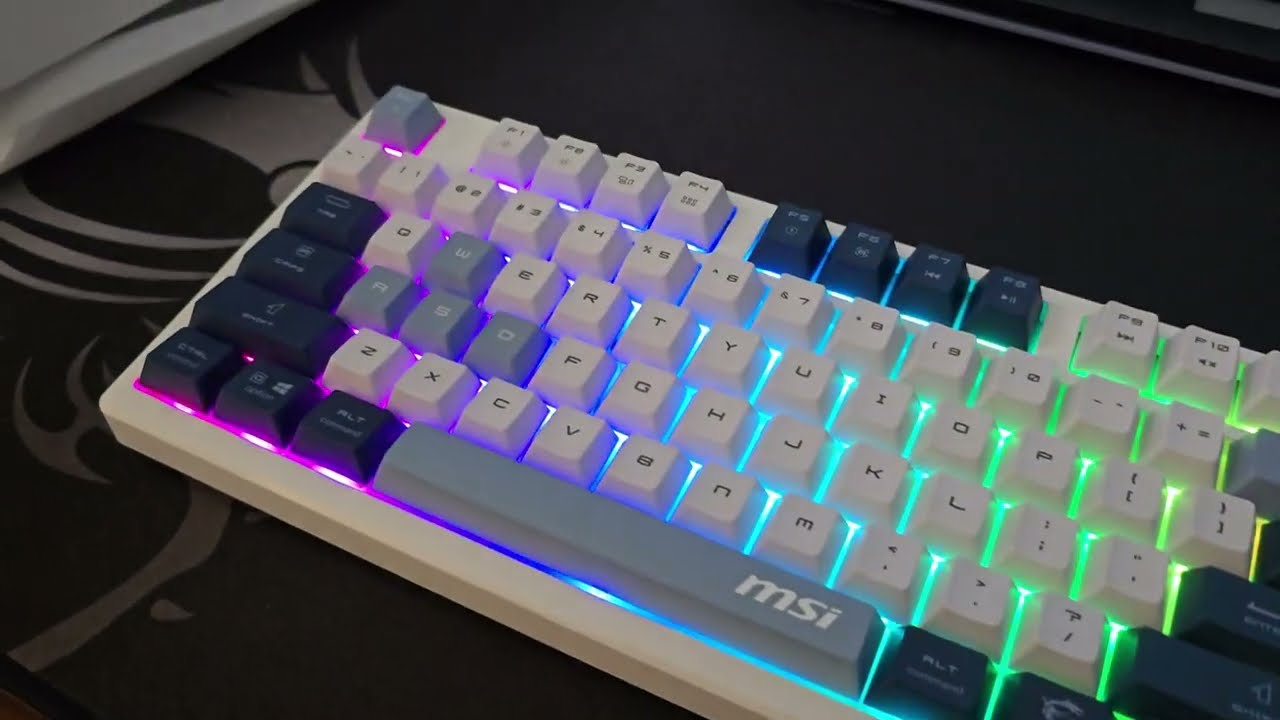 MSI Forge GK600 TKL Wireless SKY Gaming Keyboard Unboxing!!