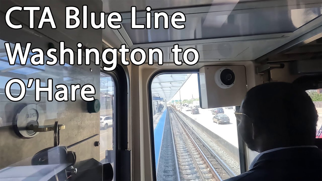 Riding CTA Blue Line from Washington to O'Hare Station