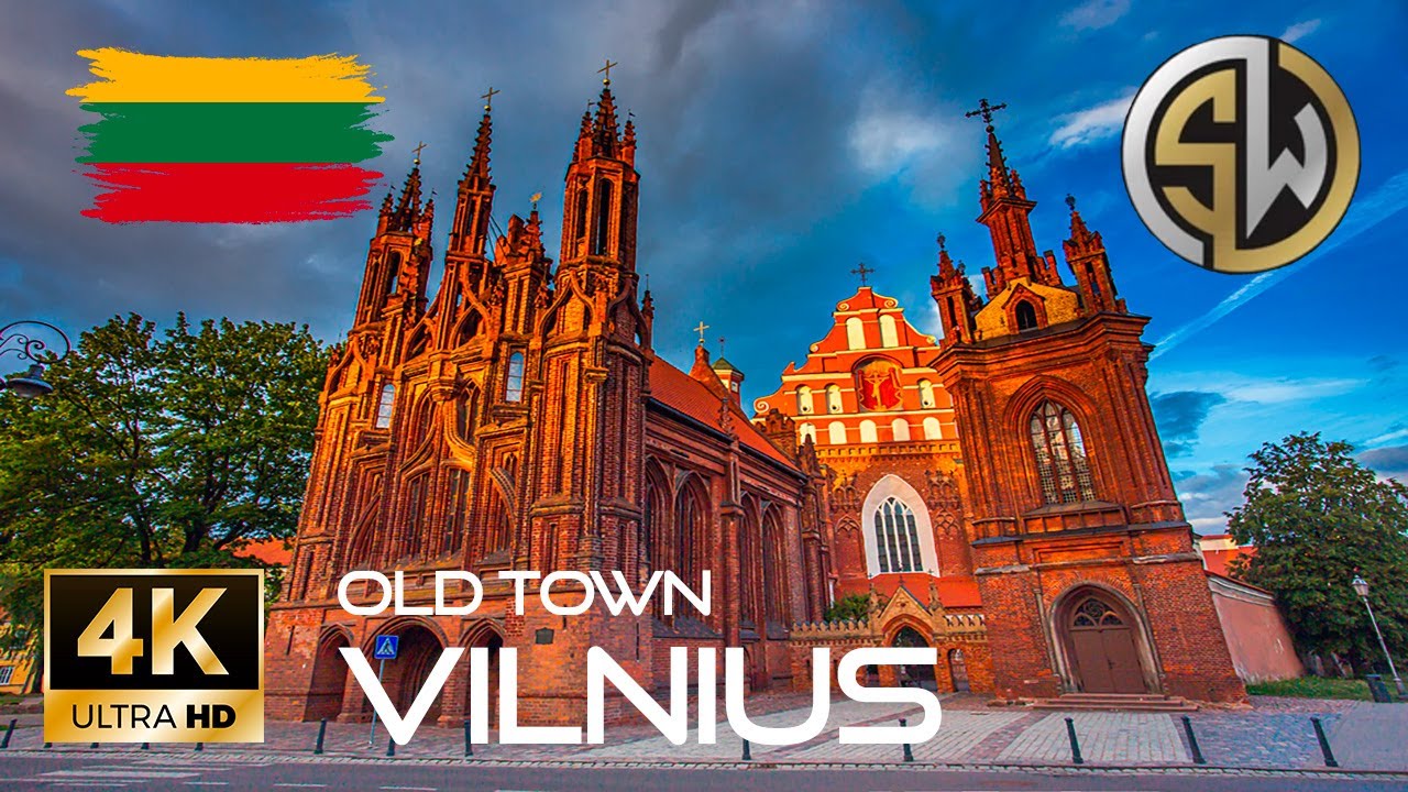 [4K] walk through the streets of Old Town ⛪ in Vilnius, Lithuania 🇱🇹