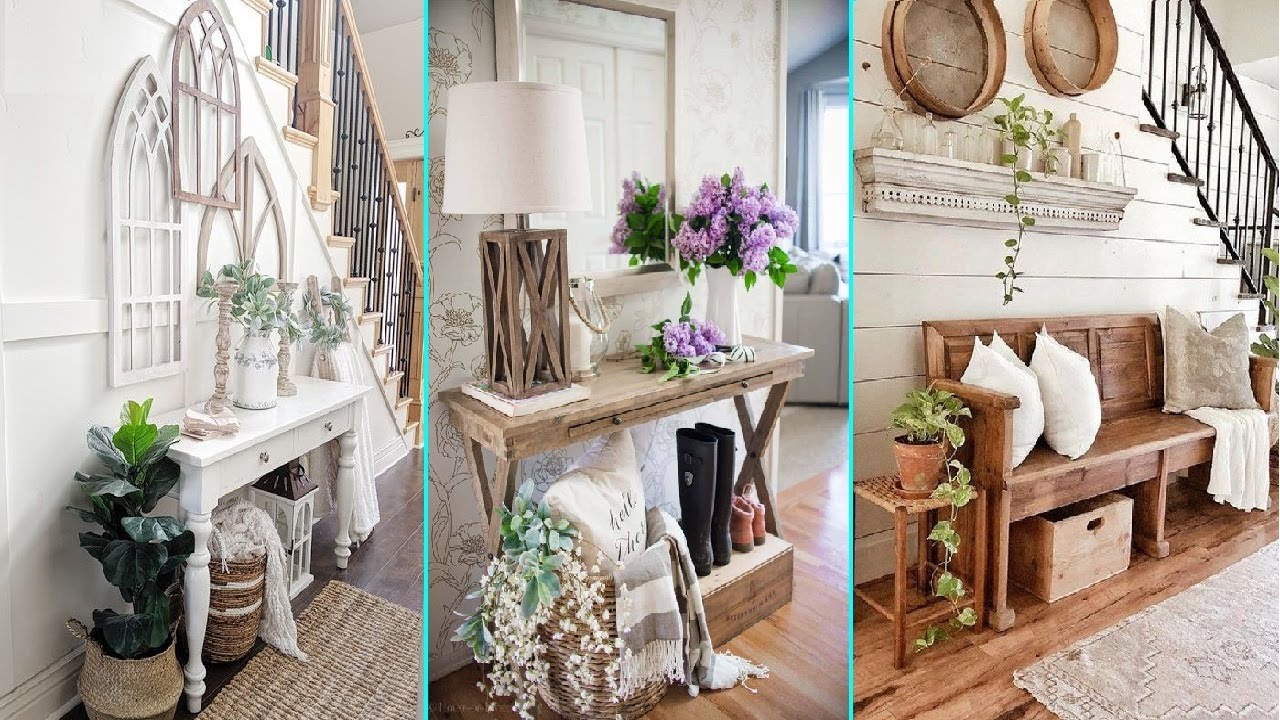 28 inspiring farmhouse entryway decor ideas | house beautiful