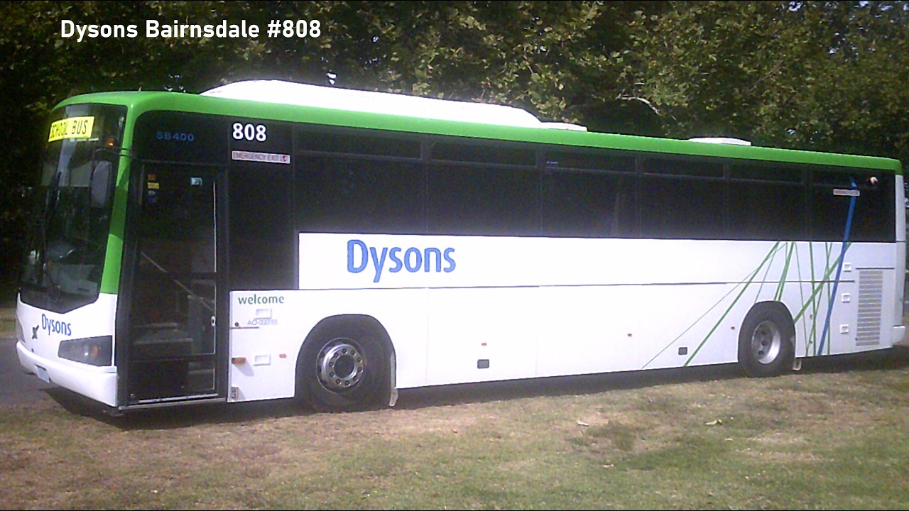 Dysons Bairnsdale #808 (Volvo B7R, Custom Coaches SB400)