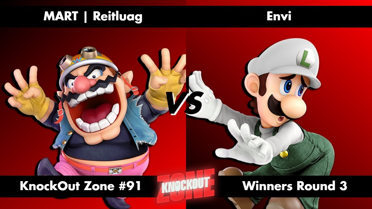 KnockOut Zone #91 - SSBU Winners Round 3 - Reitluag (Wario) vs Envi (Luigi)