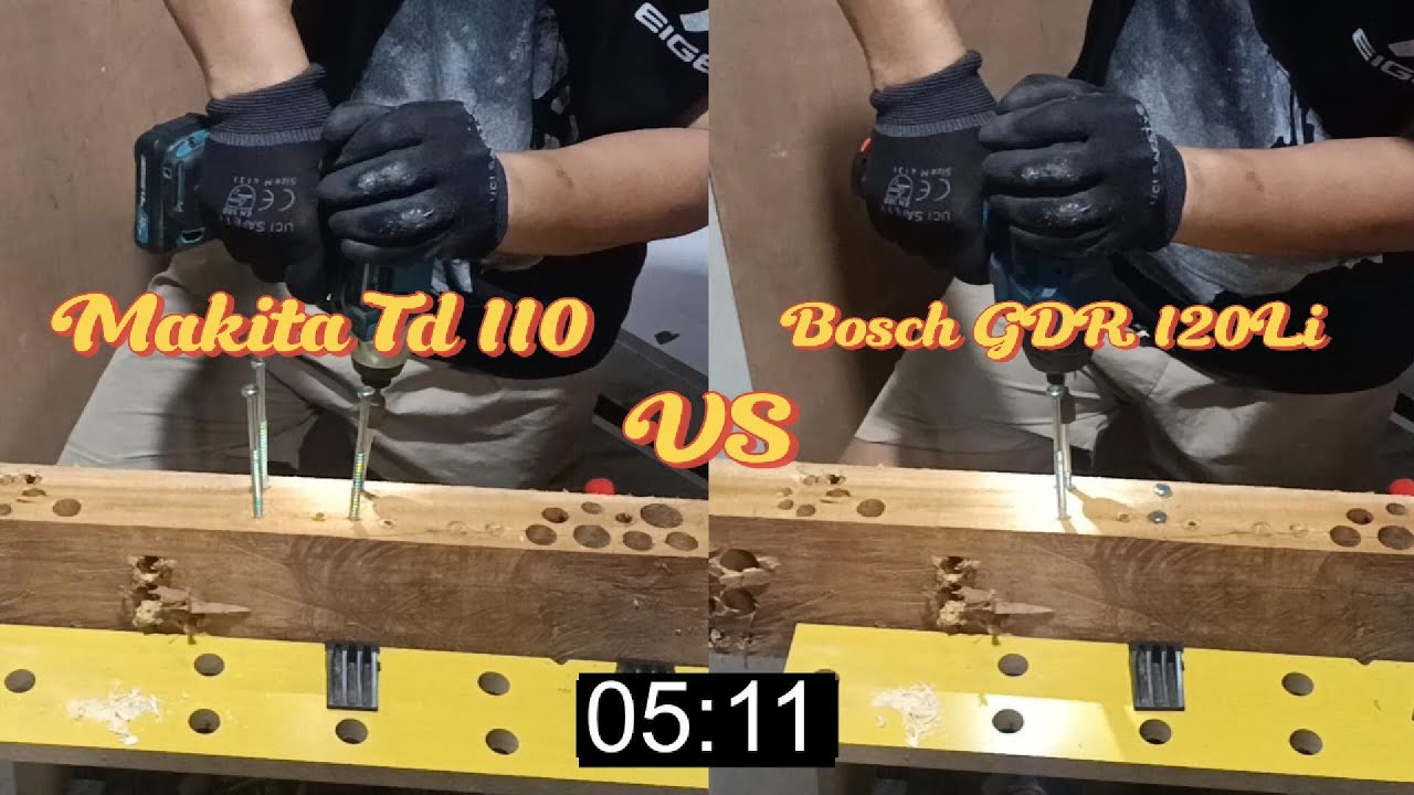 Impact driver makita td110 vs bosch gdr 120li