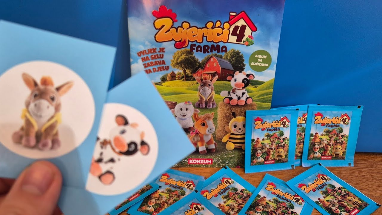 ZVJERIĆI 4 FARMA ALBUM I PAKETIĆI || RIJETKA SLIČICA U PRVOM PAKETIĆU ?!?