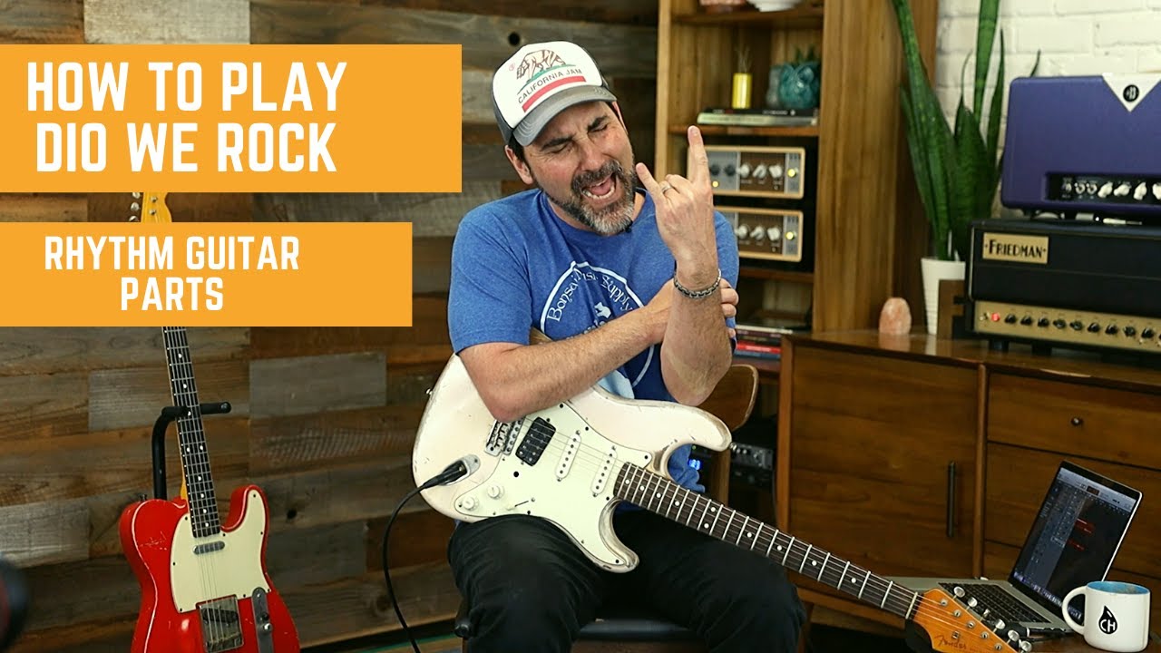 How To Play - We Rock - Dio - Guitar Lesson - Rhythm Parts 🤘🔥