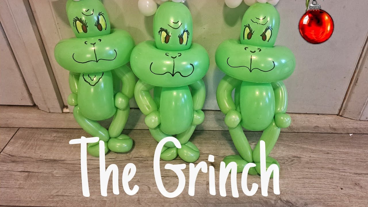Grinch Xmas  Linework Balloon Tutorial
