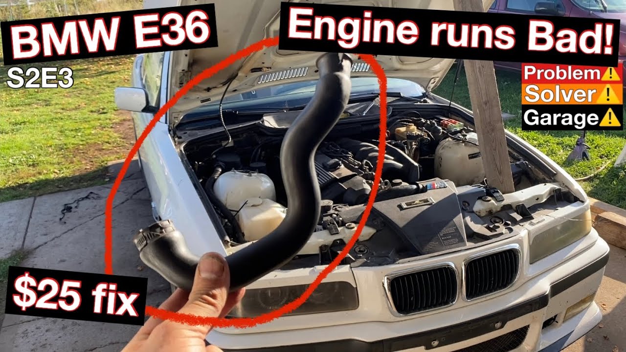 BMW E36 (Engine runs bad)  Engine not running good, common problem $25 fix, Rough idle