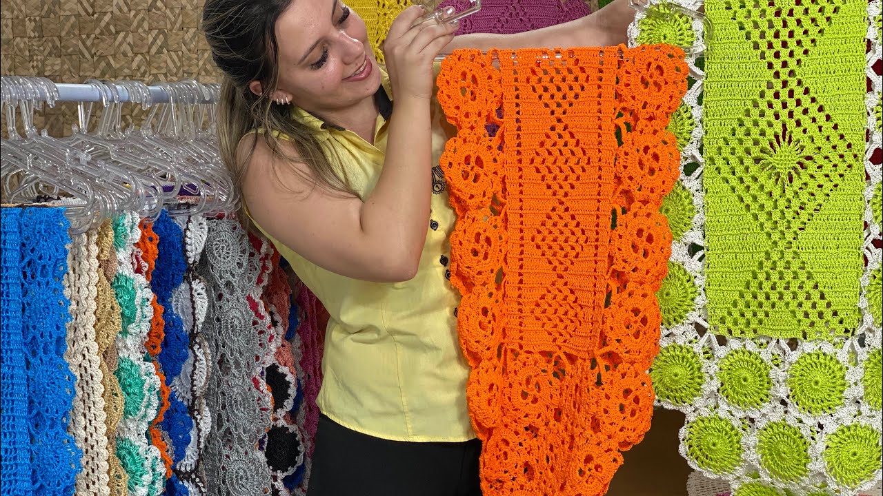Caminhos e Trilhos de Mesa em Crochê Diversas cores CONFIRA