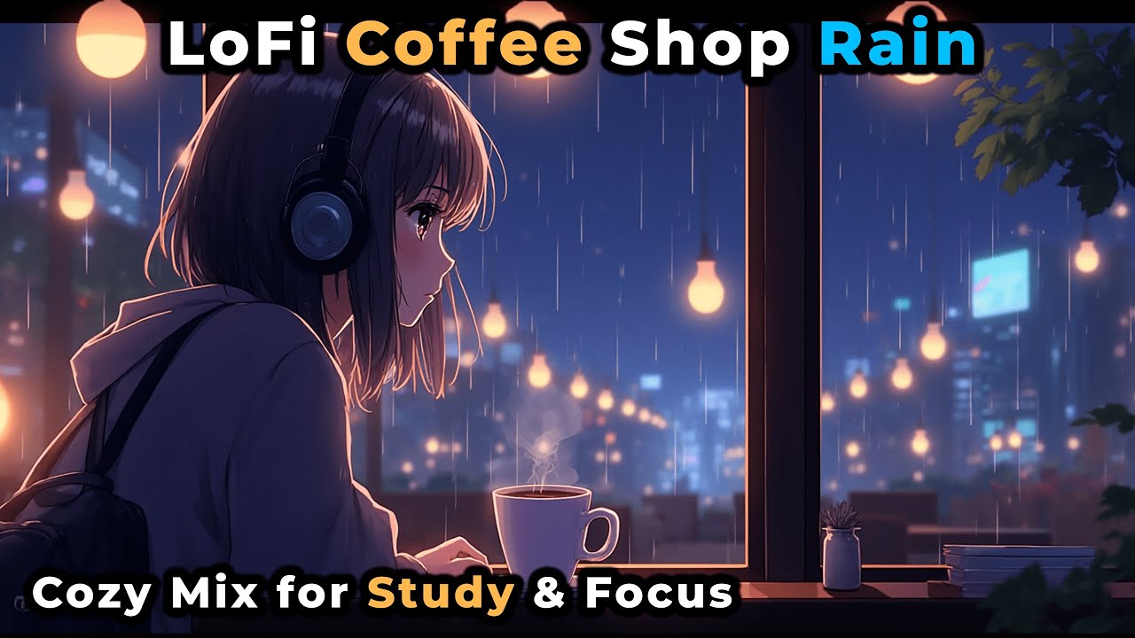 LoFi Coffee Moments – Chill Vibes for Focus & Peaceful Study | Cozy Café Rain Ambience