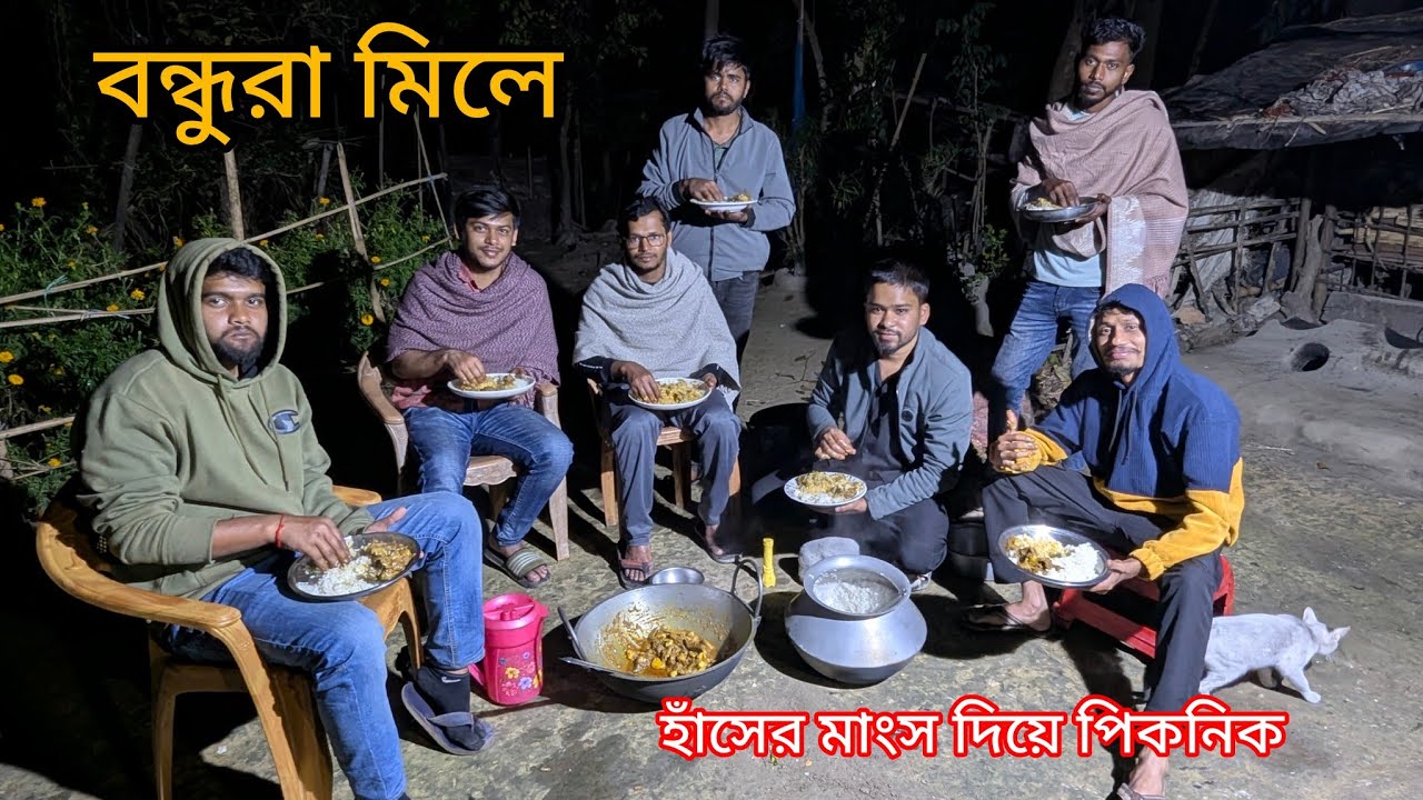 বন্ধুরা মিলে হাস দিয়ে পিকনিক করলাম 