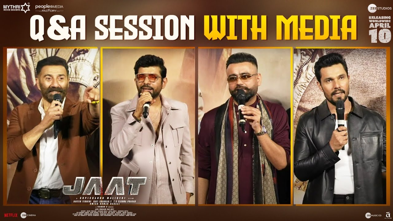 Q&A Session with Media | JAAT Theme Song Launch at Delhi | Sunny Deol | Randeep Hooda, Viineet Kumar