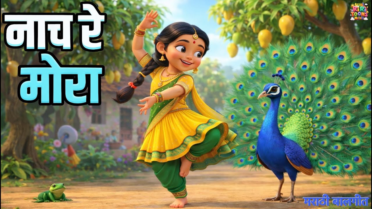 Nach Re Mora Ambyachya Vanat | नाच रे मोरा | Marathi Balgeet | Marathi Rhymes | नाच रे मोरा नाच