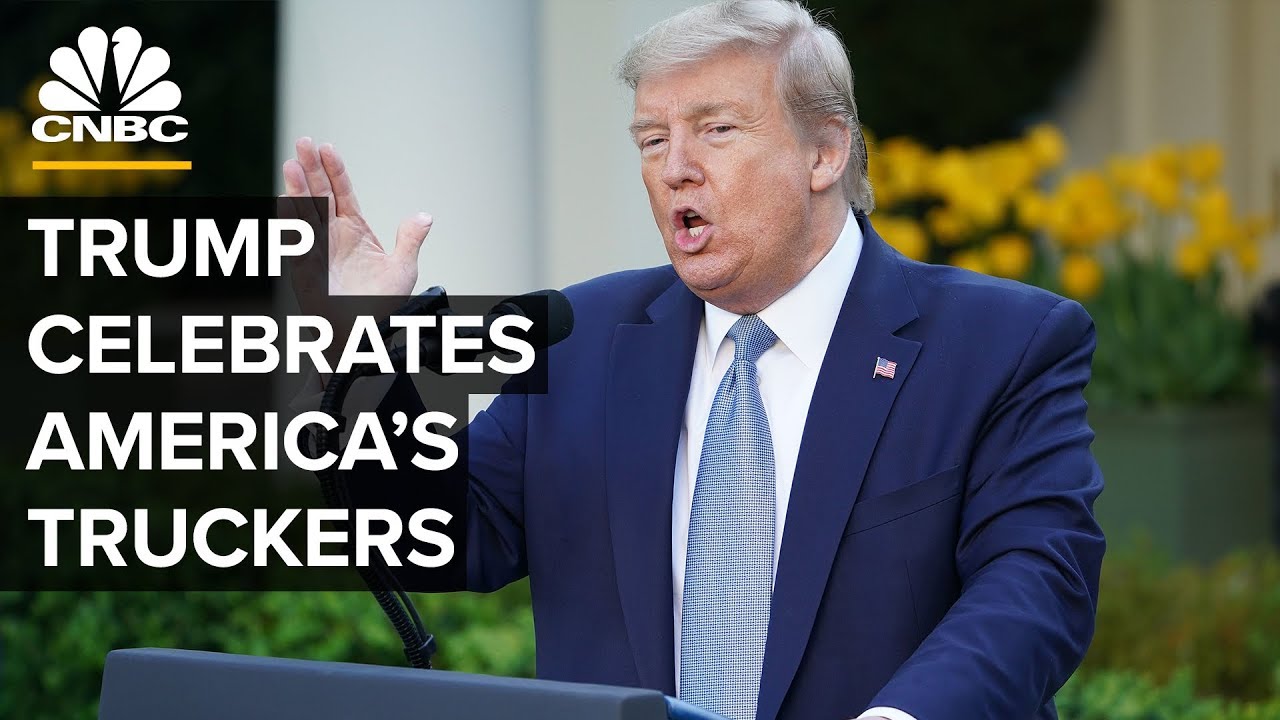 President Trump celebrates America's truckers at the White House - 4/16/2020