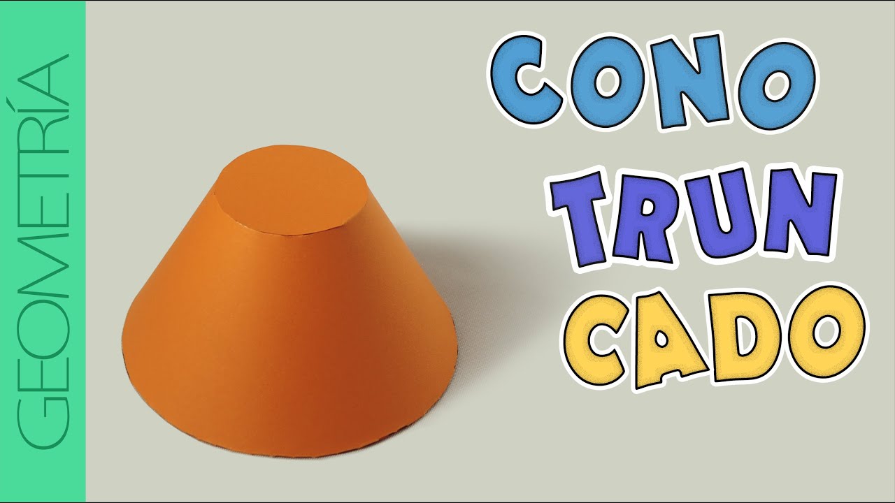 Cono truncado. (fácil) Paso a paso / Truncated cone
