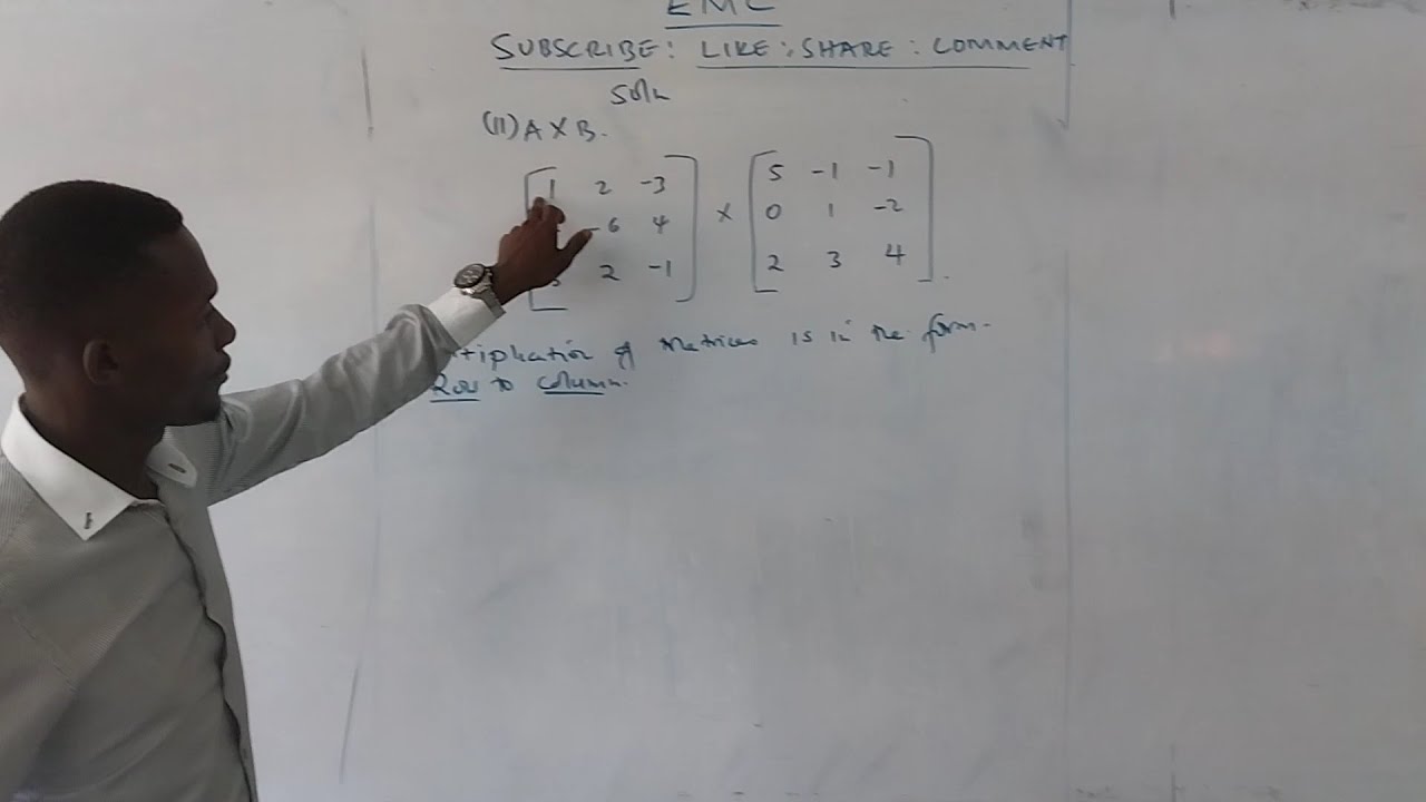 MULTIPLICATION OF MATRICES 3 BY 3