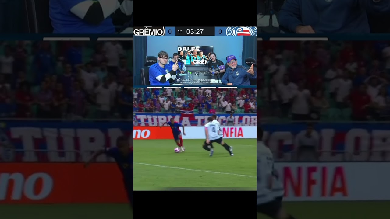 Gol do Bahia 1 x 0 Gr&ecirc;mio Farid reage ao Gol do Bahia #torcedortricolor #Gremio #futebol