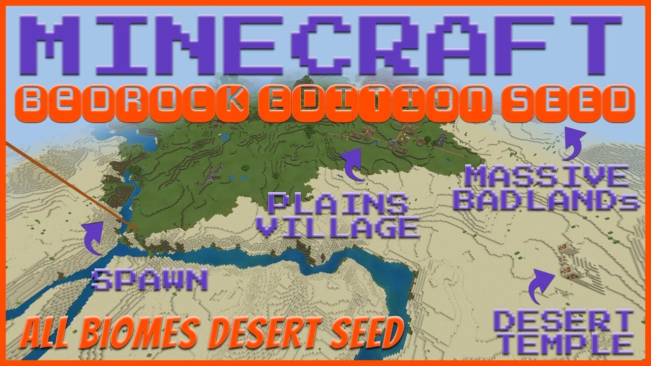 Minecraft Bedrock All Biomes Desert Seed Sep 2019 – Seed Saturday