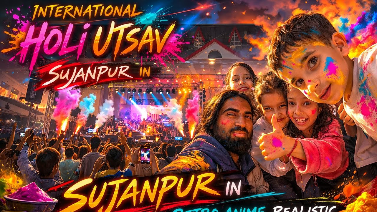 First day HOLI UTSAV SUJANPUR #youtubevideos #vlogging #viralvideo #vlogvideo 