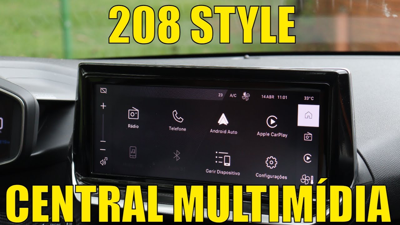 Peugeot 208 Style - Central multimídia em todos os detalhes