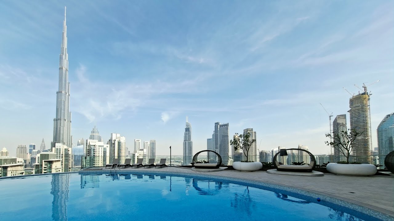 Your Actual Pool View | #burjkhalifa #top #Best #dubai #ultraluxury #homesweethome #stunning #wow 