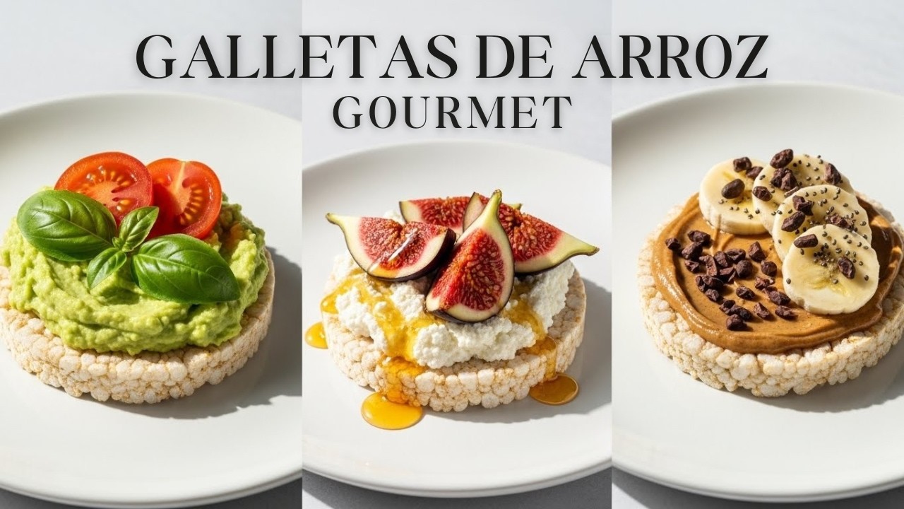 3 TOPPINGS DELICIOSOS y SALUDABLES para comer con GALLETAS de ARROZ