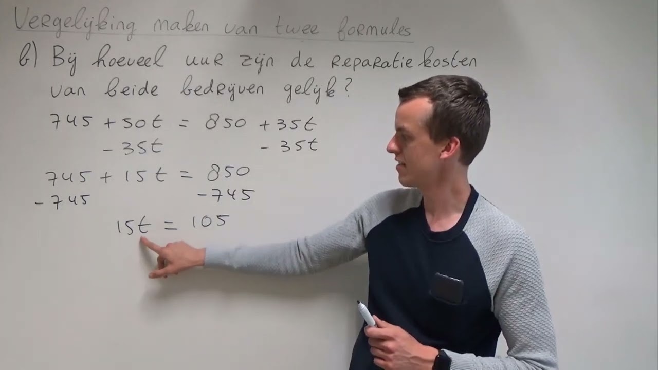 Vergelijking maken van twee formules (3 VMBO-KGT)