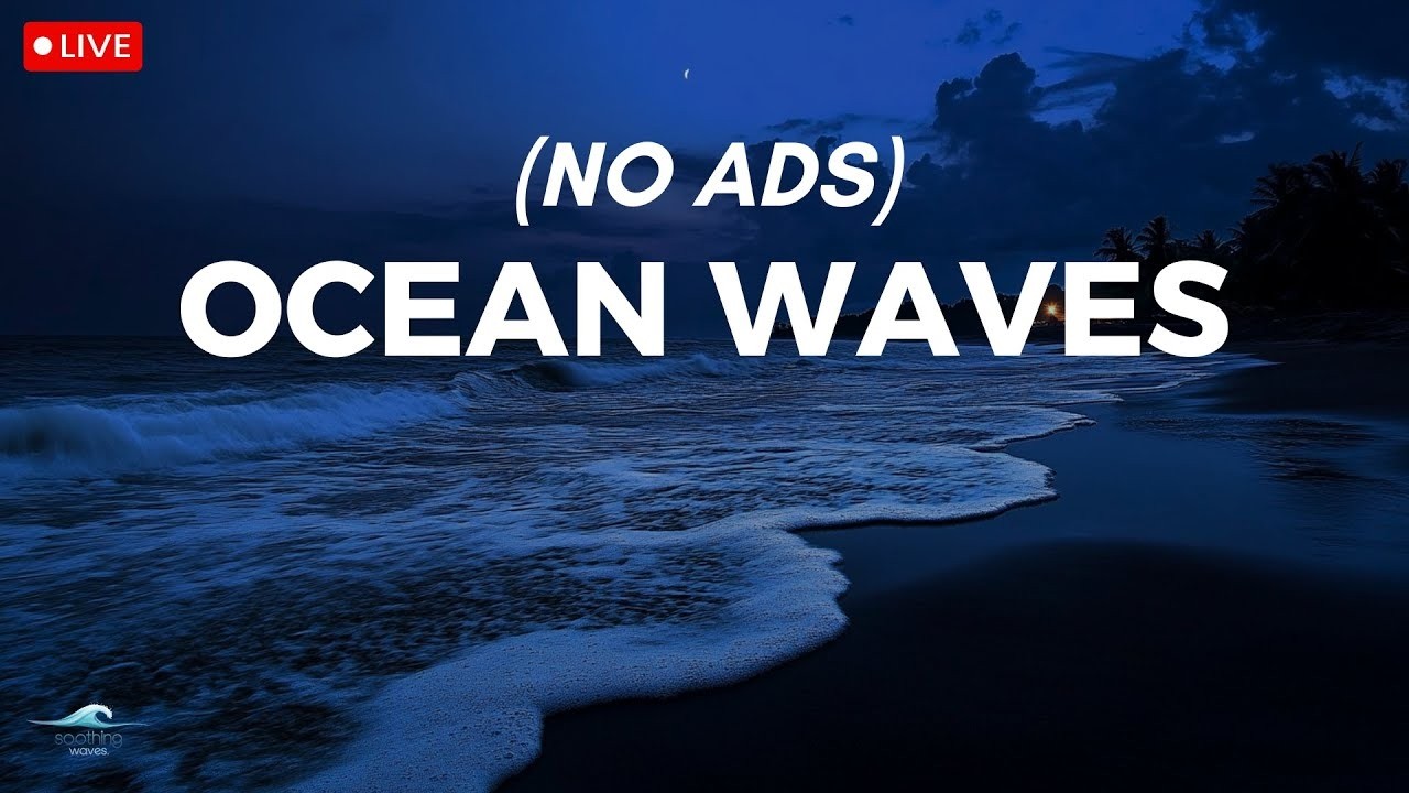 🔴 Ocean Waves for Deep Sleep | Healing Ocean Sounds for Anxiety With A Dark Screen And Rolling Waves