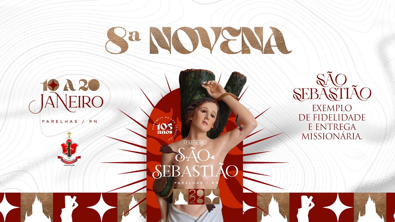 8ª Dia de Novena e Missa Dominical 18/Jan | Festa de São Sebastião 2026