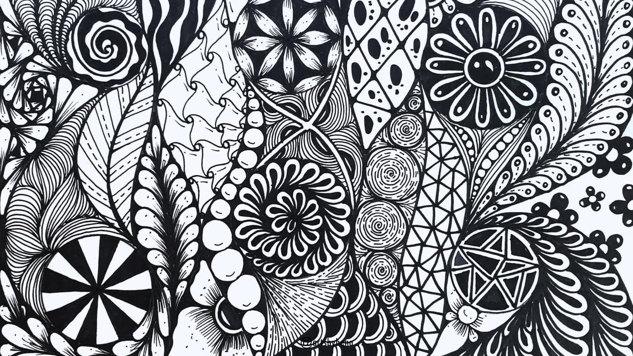 Creative Zentangle Patterns || Unique & Inspiring Zentangle Art Tutorial
