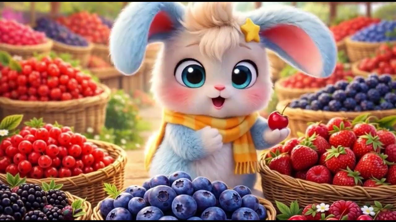Учимо ягоди з зайчиком 🍓 Весела розвивайка для найменших