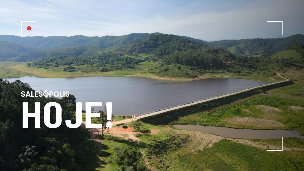 &ldquo;Seca em Sales&oacute;polis: A represa hoje vista do drone&rdquo;